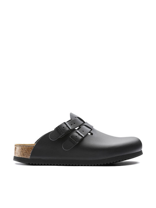 Kay Sl Leather Winter Men's Black Slippers