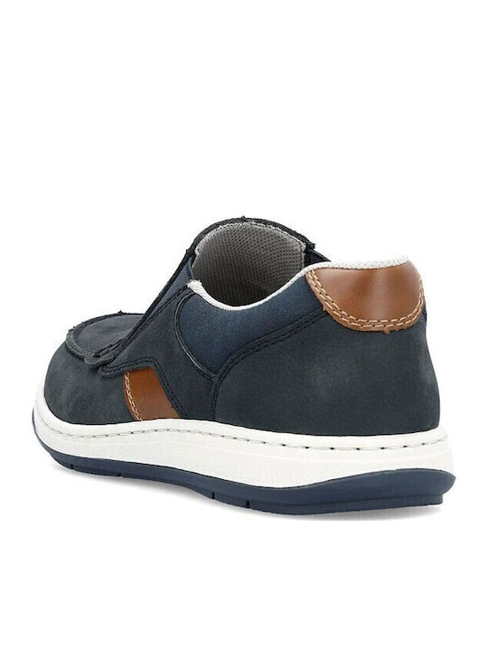Herren Slipper Rieker 17368 Blau