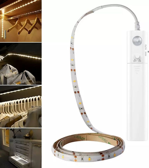 LED-Streifen Batterie 1m mit Bewegungssensor & Netzteil