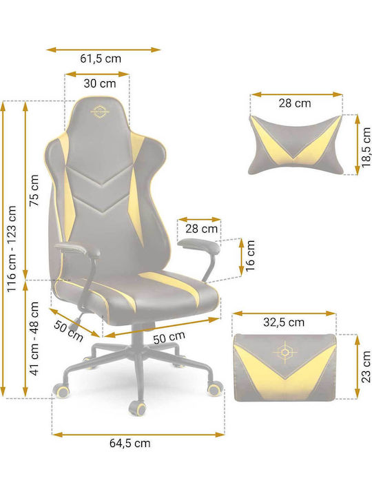 Sofotel Blitzcrank Καρέκλα Gaming Δερματίνης Μαύρο / Κίτρινο