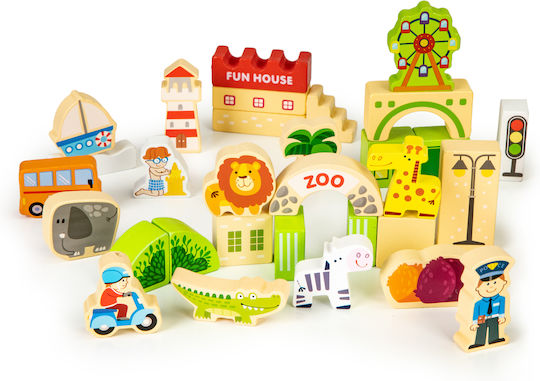 Ecotoys Building Blocks City For 3+ Years 120 Pieces