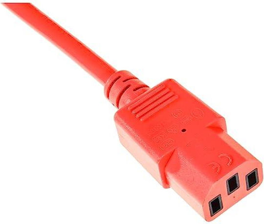 Act Power Cable 3m C13 To C14 Extension Cable For Cold Devices IEC Male To Female 3 Pin Power Cable Ak5107 Red