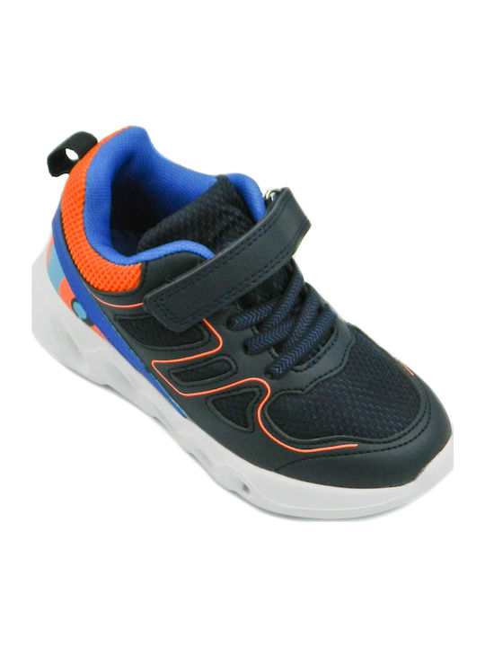 Παιδικά Sneakers με Σκρατς & Φωτάκια Μπλε