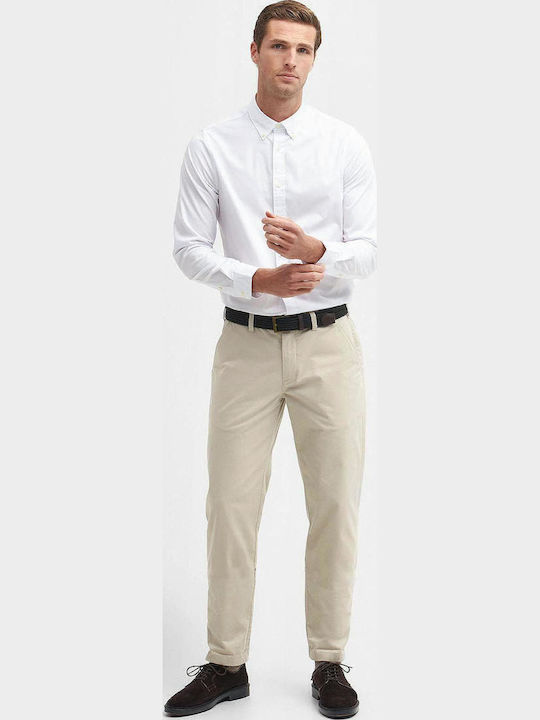 Crest Long-sleeved Cotton Shirt White