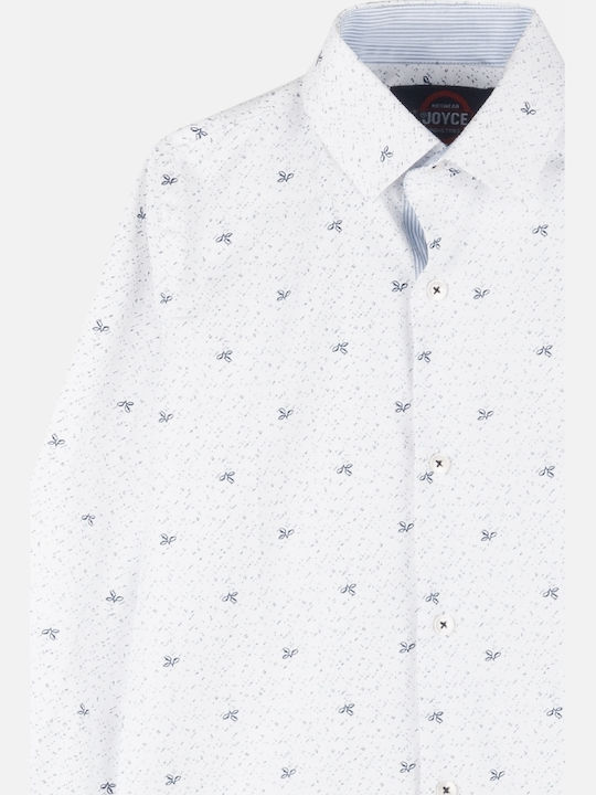 Kids Shirt Long Sleeve White Leaves