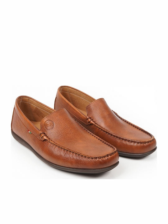 Δερμάτινα Ανδρικά Loafers σε Ταμπά Χρώμα