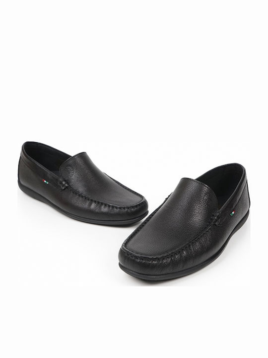 Δερμάτινα Ανδρικά Loafers σε Μαύρο Χρώμα