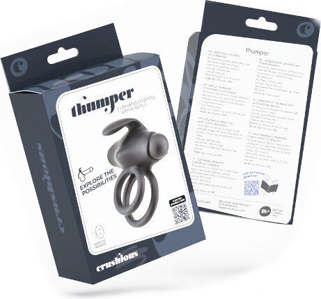 Thumper Vibrating Double - Δαχτυλίδι Ασύρματο Μαύρο