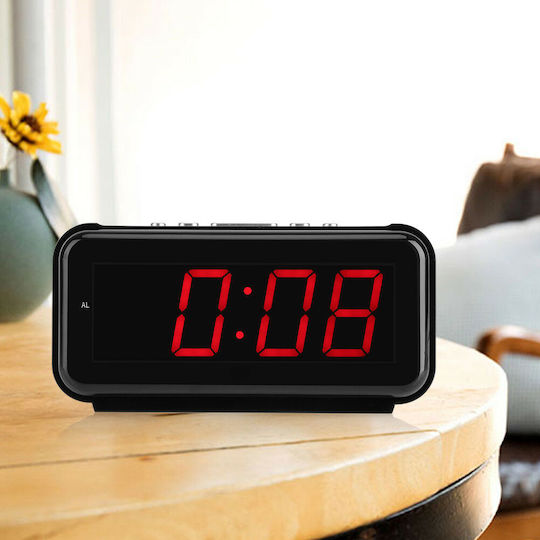 Digital LED Tabletop Clock with Alarm Black ZK11723QWS0