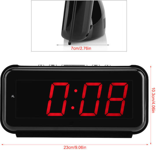 Digital LED Tabletop Clock with Alarm Black ZK11723QWS0