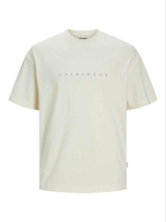 Jack & Jones T-shirt Bărbătesc cu Mânecă Scurtă Buttercream Org