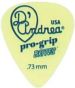 D'Andrea Guitar Pick Pro-grip Brites 351 Medium Thickness 0.73mm 1pc