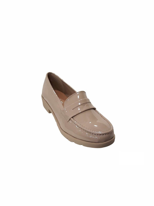 Alta Moda Loafers pentru femei Alta Moda Patent 5306 Beige, Regular Fit