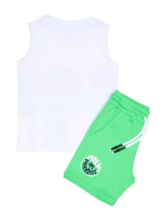 Sprint Kids Set with Shorts Summer 2pcs White