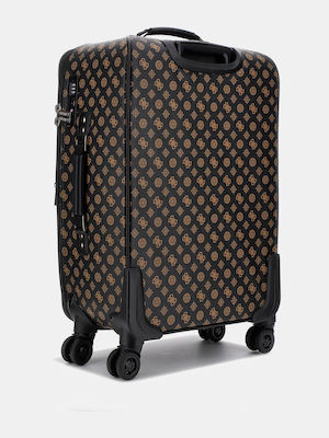 Guess Trolley Cabin Travel Suitcase Brown with 4 Wheels Height 46cm