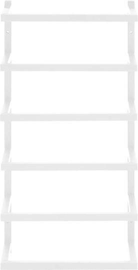 vidaXL Suport Prosoape Rack de Baie cu 6 Locuri De Perete cu șuruburi ​48x48cm Albă