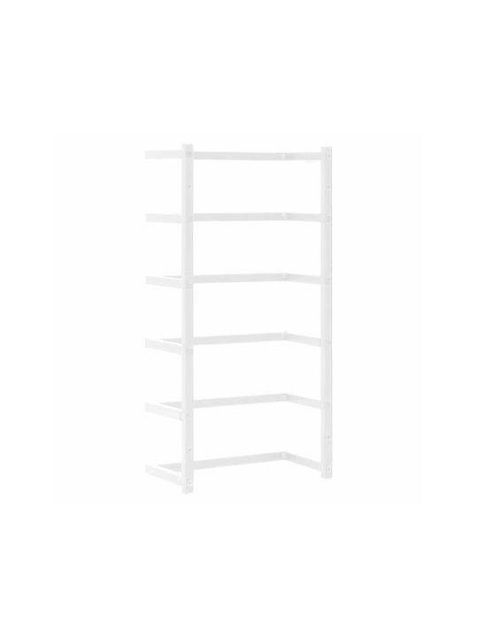 vidaXL Towel Holder Wall-Mounted Bathroom Shelf Unit with 6 Positions ​48x48cm White