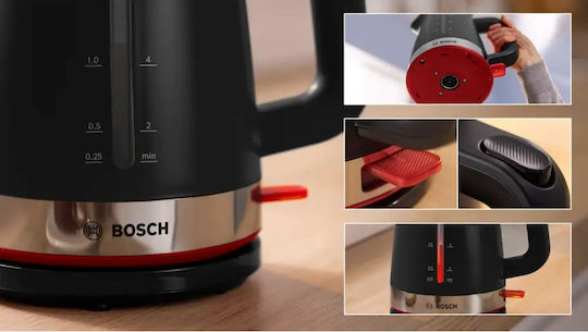Bosch MyMoment Fierbător 1.7lt 2400W Negru