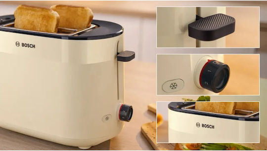 Bosch MyMoment Toaster 2 Slots 950W Beige