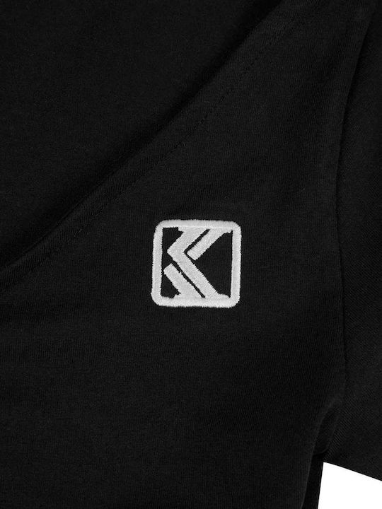 Γυναικείο Αθλητικό Crop T-shirt Μαύρο