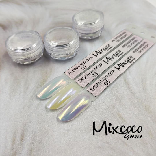 Mixcoco Прах за декориране за Нокти в Прозрачен Цвят