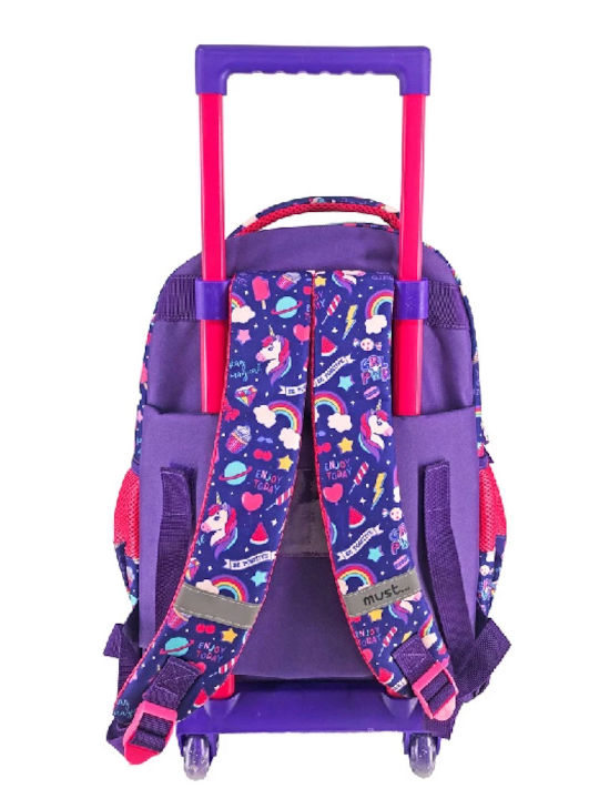 Must Be Positive School Bag Trolley Elementary, Elementary in Purple color 30Liters