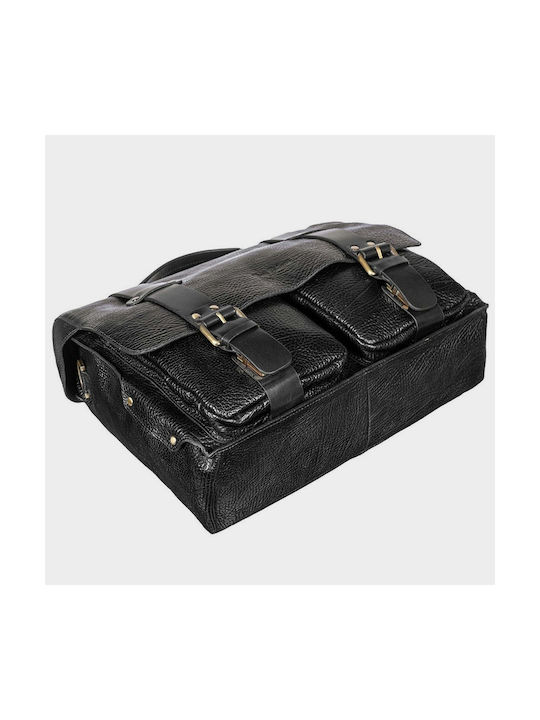 Tony Bellucci Leather Men's Briefcase Black