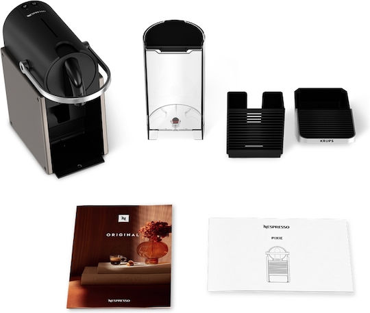 Krups Pixie Kapsel-Kaffeemaschine Nespresso Druck 19bar Gray
