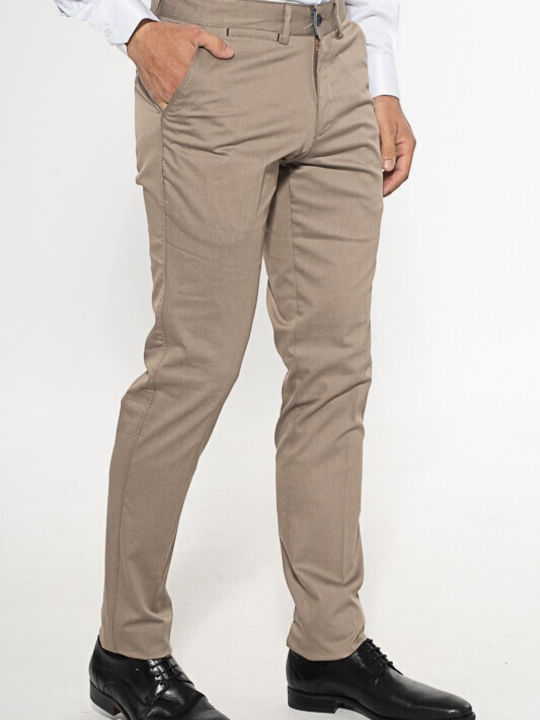 Makis Tselios Fashion Men's Trousers Chino Beige