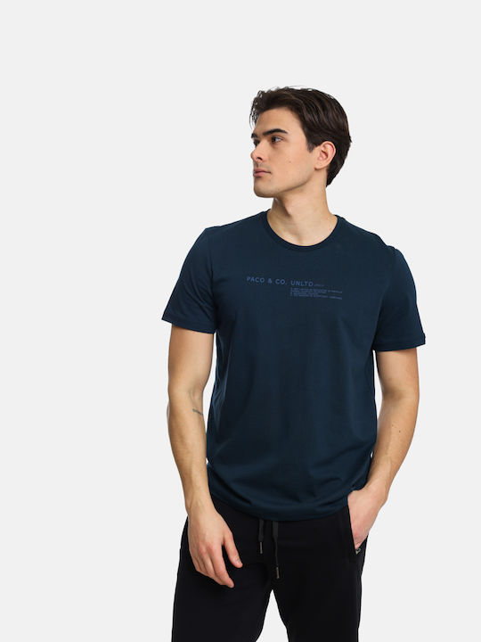 Paco & Co Herren T-Shirt Kurzarm Navy