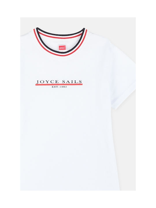 Joyce Παιδικό T-shirt Λευκό