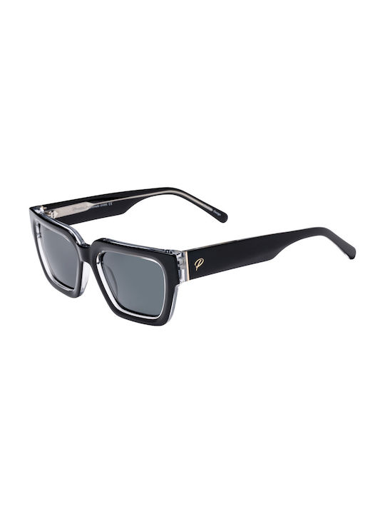 Sunglasses with Black Plastic Frame and Black Lens 10-1493-S1