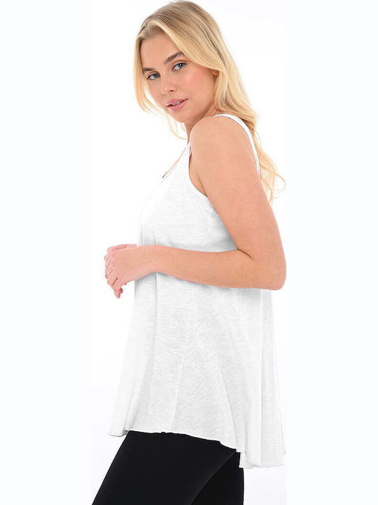 Women's Tunic Dress Sleeveless White