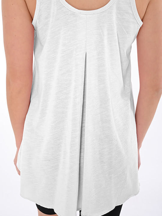 Women's Tunic Dress Sleeveless White