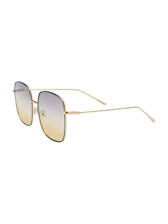 Women's Sunglasses with Green Metal Frame 01-9099-6