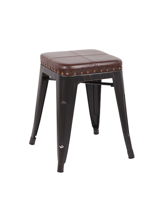 Stool Outdoor Relix Dark Brown 39x39x45cm