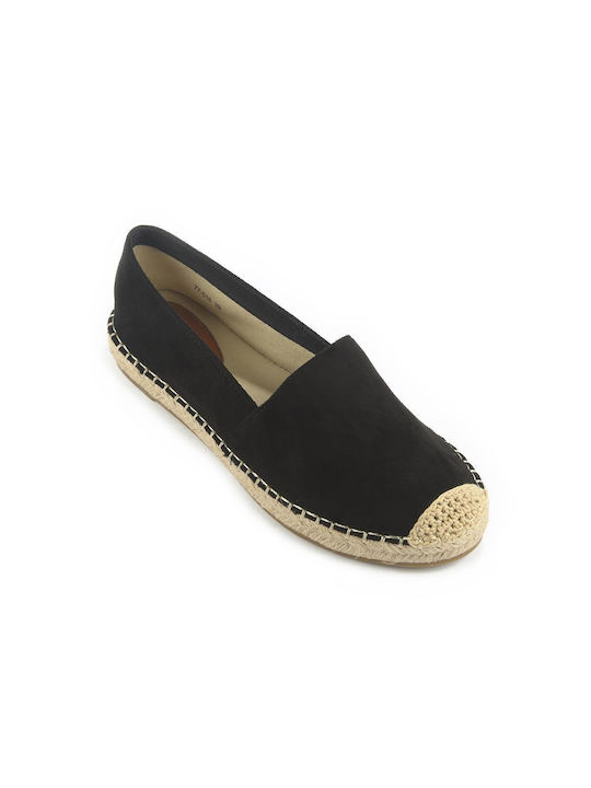 Fshoes Stoff Damen Espadrilles in Schwarz Farbe