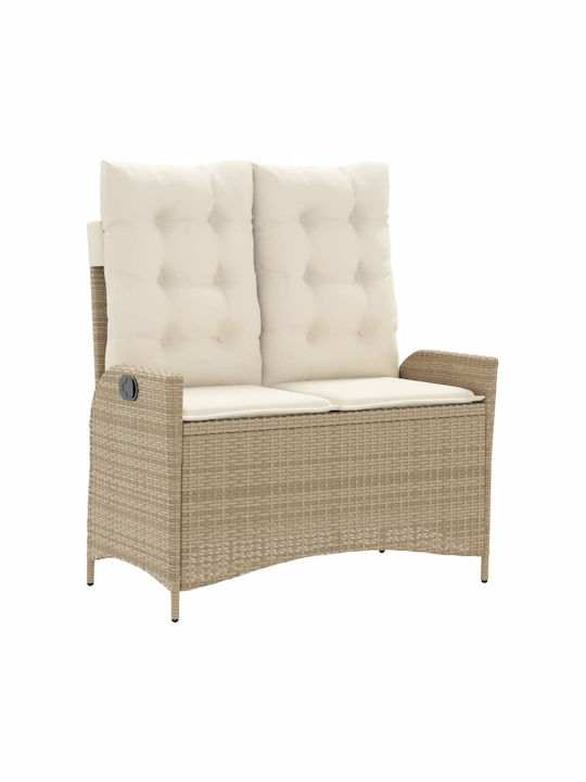 Garden & Outdoor Furniture Sets Dining Room Set 2 Pieces Beige with Pillows
