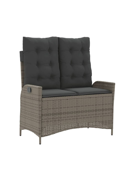 Garden & Outdoor Furniture Sets Dining Room Set 2 Pieces Gray with Pillows