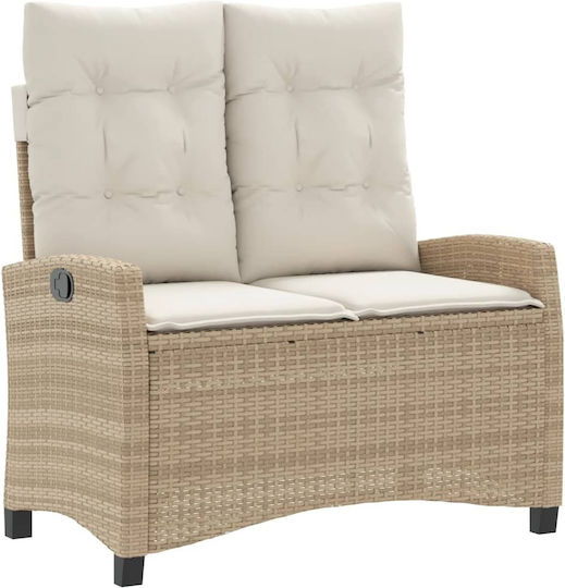 Garten- und Outdoor-Möbelsets 2 Stück Beige mit Kissen