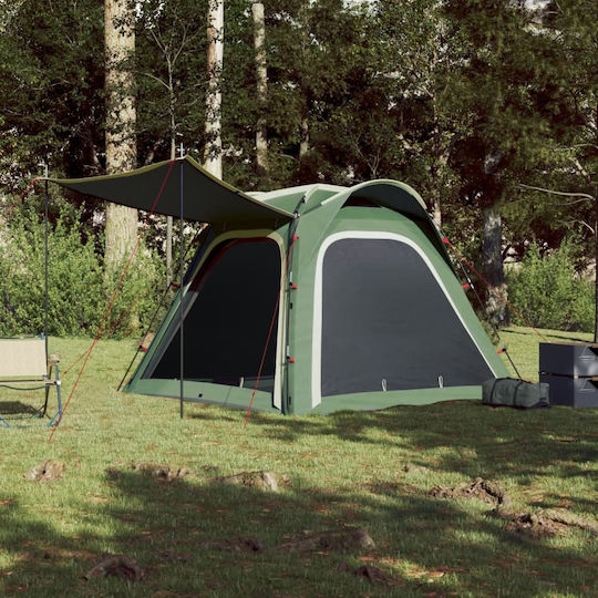 vidaXL Summer Camping Tent Green for 4 People 240x221x160cm