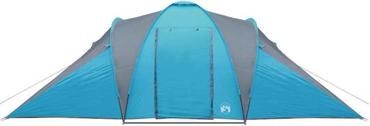vidaXL Sommer Campingzelt Tunnel Blau Für 6 Personen 576x238x150cm