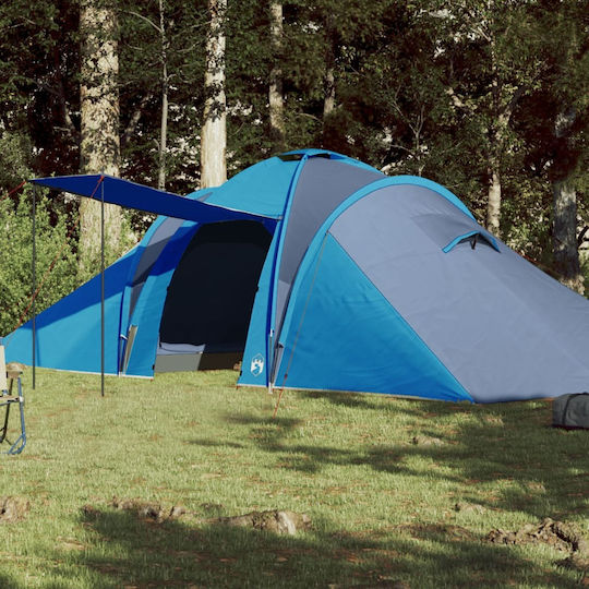 vidaXL Sommer Campingzelt Tunnel Blau Für 6 Personen 576x238x150cm