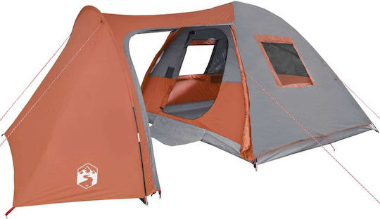 vidaXL Καλοκαιρινή Σκηνή Camping Τούνελ Πορτοκαλί για 6 Άτομα 466x342x200εκ.