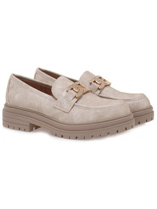 Exe Leather Women's Loafers in White Color