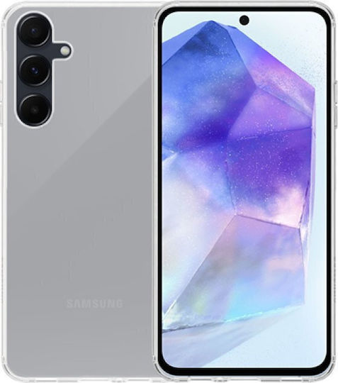 Vivid Set Gelly Back Cover Tempered Glass / Σιλικόνης Σετ με Τζαμάκι Μαύρο (Galaxy A35)