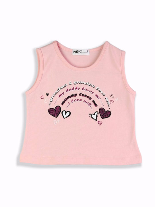 Nek Kids Wear Set pentru copii cu Șorturi Vara 2buc Pink