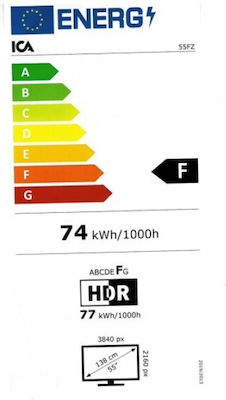 Ica Smart Τηλεόραση 55" 4K UHD LED 55FZ HDR (2023)