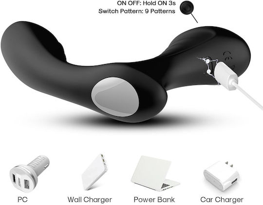 Boss Of Toys Anal Vibrator Large Black 15cm