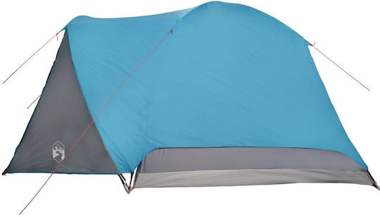 vidaXL Summer Camping Tent Blue with Double Cloth for 6 People 412x370x190cm